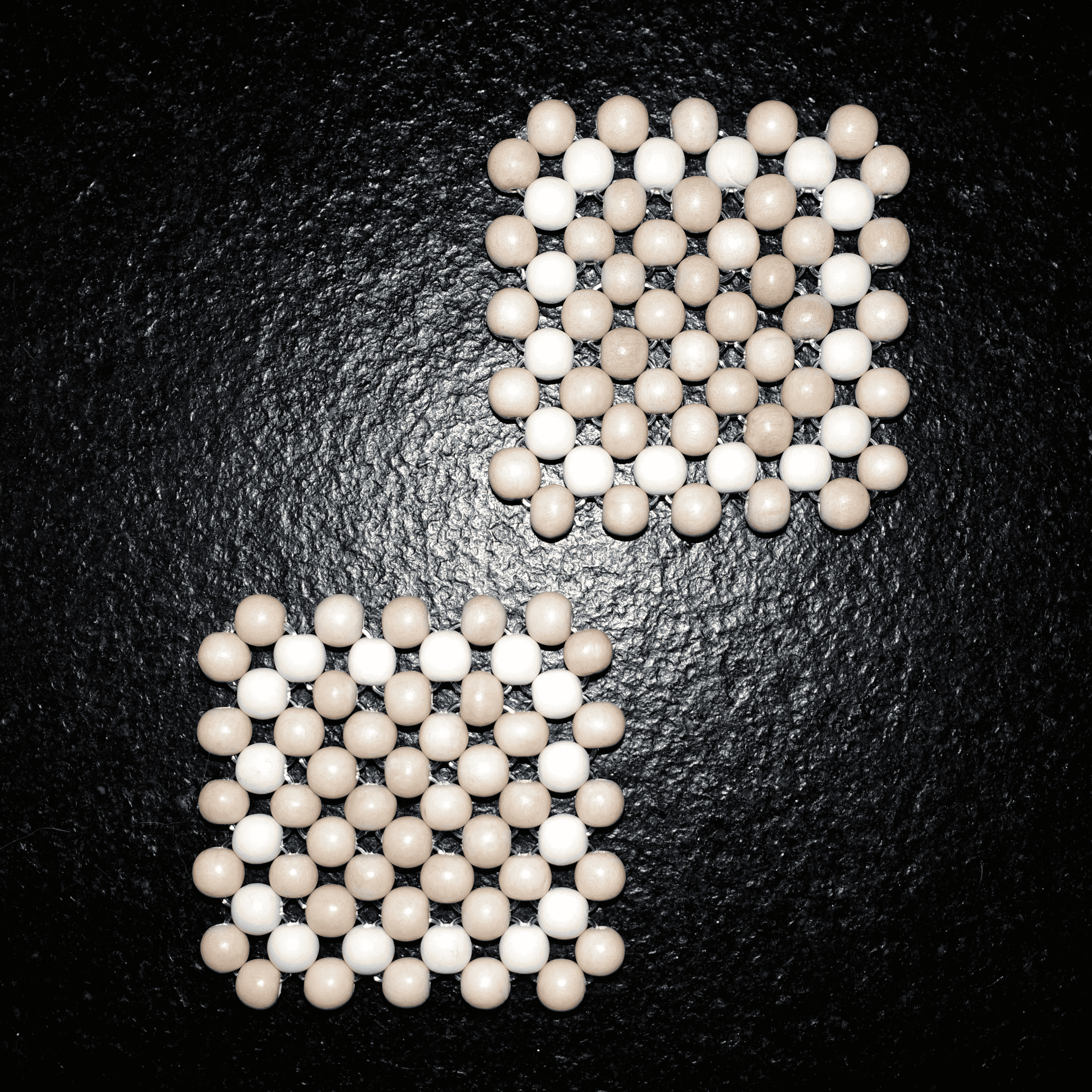 Coaster Set of 2, White Border